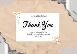 Thank Card To Loyal Customers