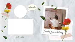 Non-marketing YouTube End Screen Channel White Flowers and Leaves