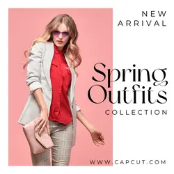 2024 Spring Fashion New Collection With Fondant Pink Color Theme Instagram Post