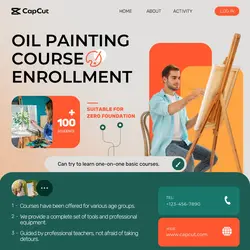Education Oil painting Branding Modern