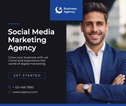 Black Blue Modern Corporate Business Marketing Facebook Post