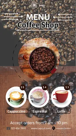 Food Coffee Shop Menu Instagram
