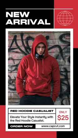New Red Hoodie Instagram Story