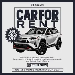 Minimalist Car For Rent Instagram Post