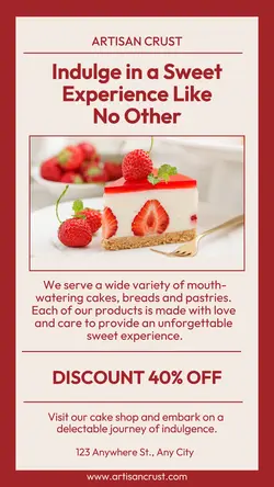 Food and Beverage Cake Shop Promotion