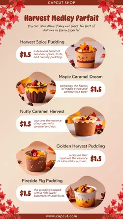 Food Autumn Pudding Menu Tiktok Post