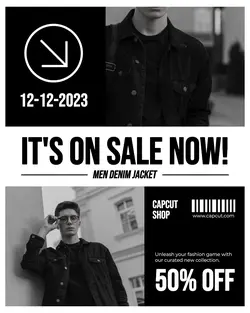Men Denim Jacket Sale Promotion Instagram Post