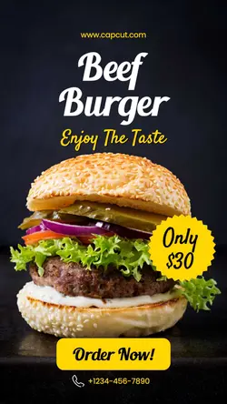 Burger Food Menu