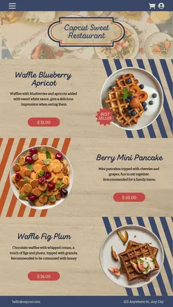 Food Sweet Restaurant Menu Instagram Story
