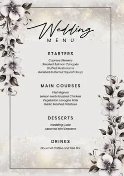 Menu Wedding