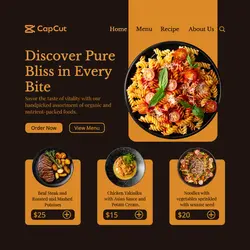 Food Menu Product Display Web