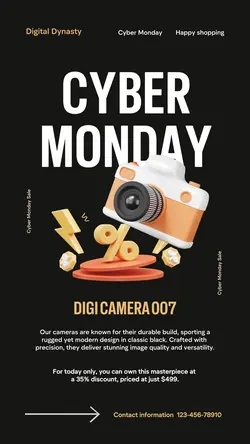 Cyber Monday Electronic Sale Tiktok Post