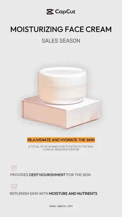 Beauty & Personal careNew product showcase Moisturizing face cream Redesign