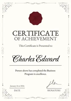 Classy Ornamental Certificate Template