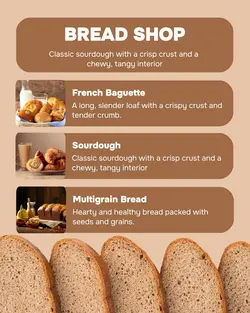 Bread Shop Menu