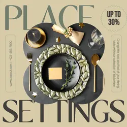 Household Place Settings Promotion Instagram Post