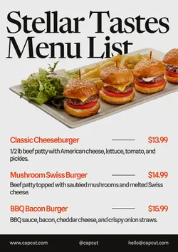 Restaurant Menu