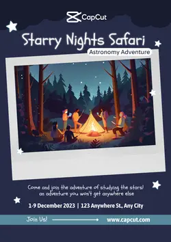 Campus event activity poster astronomy night workshop portrait