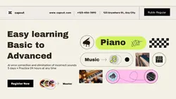 Education Piano Basic learning Branding Minimalist