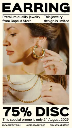 2 Multi-product Image Earring Jewelry Promotion Instagram Story