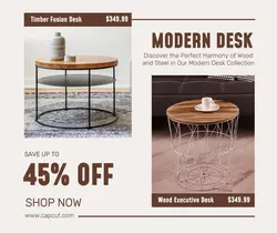 Modern Desk Promotion Facebook Post