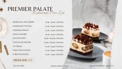 Food Menu List Twitter Post