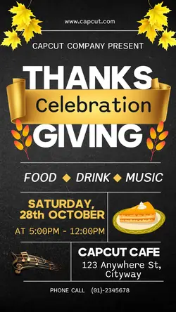 Thanksgiving Celebration Invitation Instagram Stor