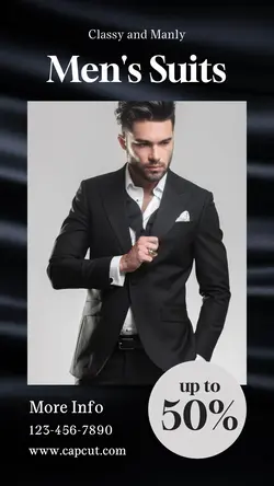 Fashion Sale Men's Suits Instagram Story
