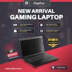 E-commerce Electronics Laptop Product Callout Red & Gray