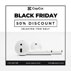 Black friday minimalist layout Instagram Post