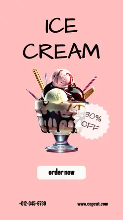 Food Ice Cream Sale Instagram Story