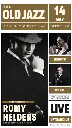 Entertainment Jazz Music Festival Instagram Story