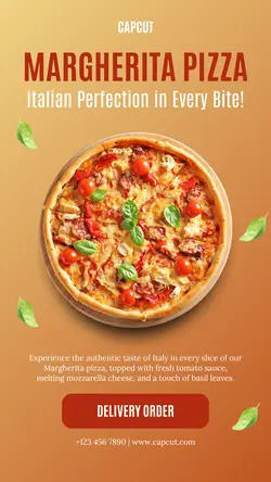 Food & Beverage Margherita Pizza