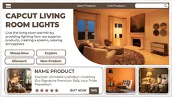 Minimalist living room lamp business template design for business promotion needs