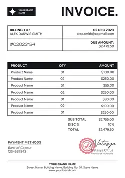 Minimalist Business Invoice Design