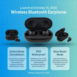 Electronics Wireless Bluetooth Earphone Instagram Post