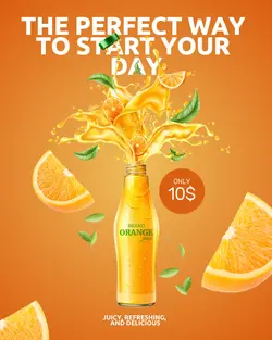 Orange Drink Promotion Instagram Post