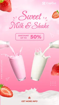 Milkshake Promotion Sale Instagram Stories