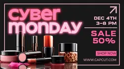Dark Pink Cyber Monday Facebook Ads