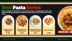 Food New Spaghetti Promotion Facebook Cover