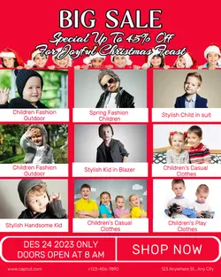 BIG SALE ON CHILDREN'S CLOTHING PROMOTION INSTAGRA