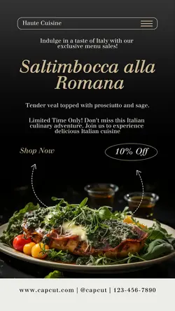 Food Italian Food Promotion Instagram Story