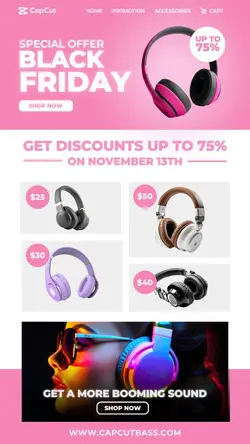Black Friday Headsets Product Promotion