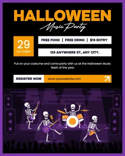 Halloween Music Party Instagram Portrait