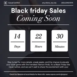Black Friday Count Down Sales Instagram Post