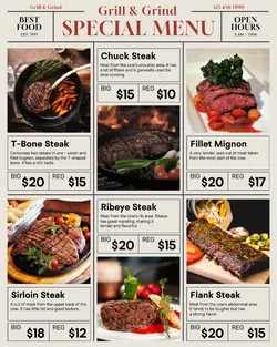 Food Menu Instagram Potrait