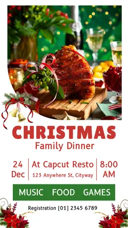 Christmas Dinner Invitation Insta Story