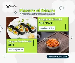 Food and Beverage Vegetarian Vegan Business Facebook Post Promotion