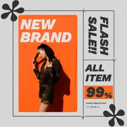 Promotions - Fashion Elegant Orange Gray