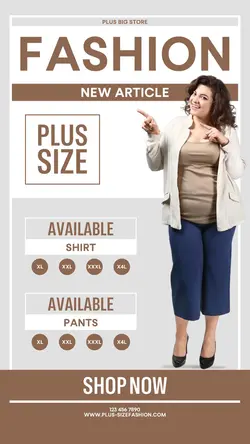 Plus Size Fashion Promo Instagram Story